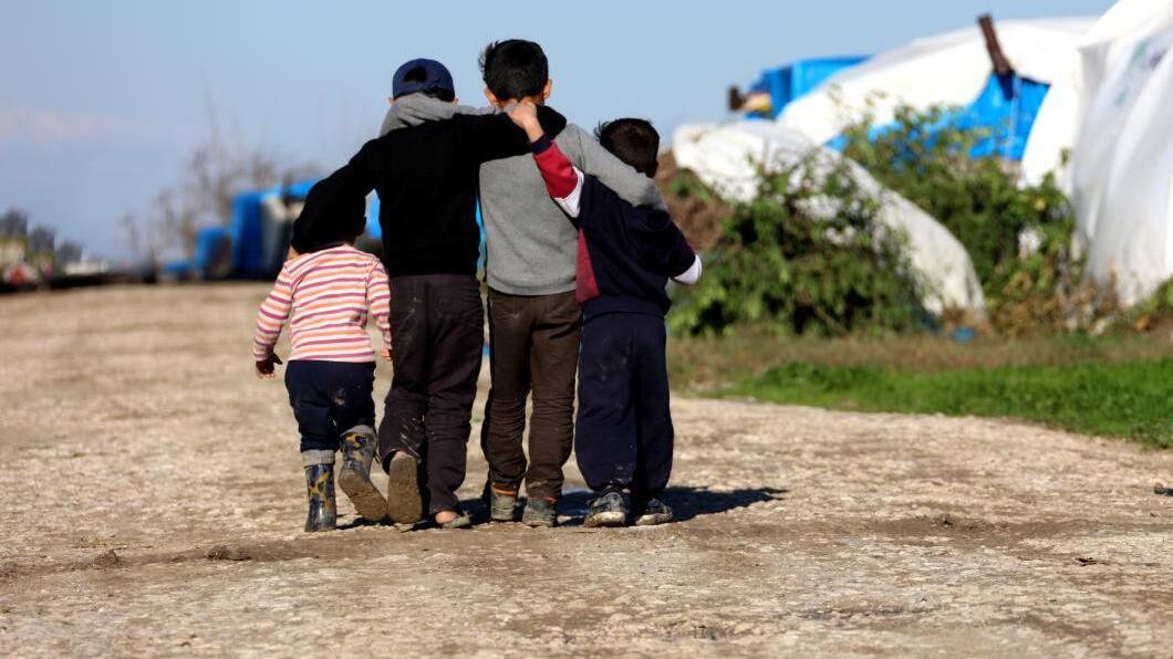 Kinderen in een vluchtelingenkamp