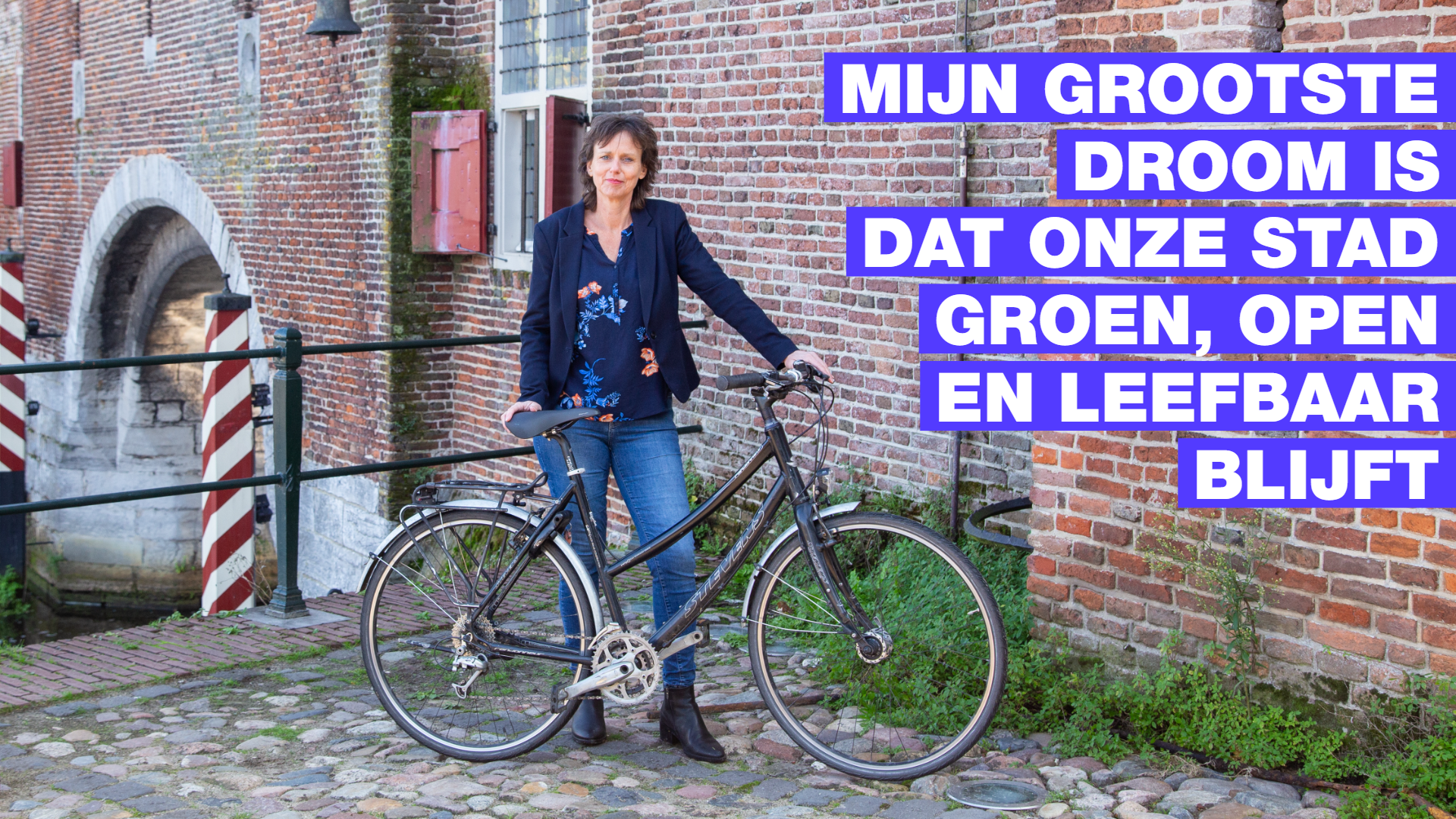 Dillian met fiets